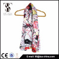 fashion women scarf with beautiful design silk feeling polyester